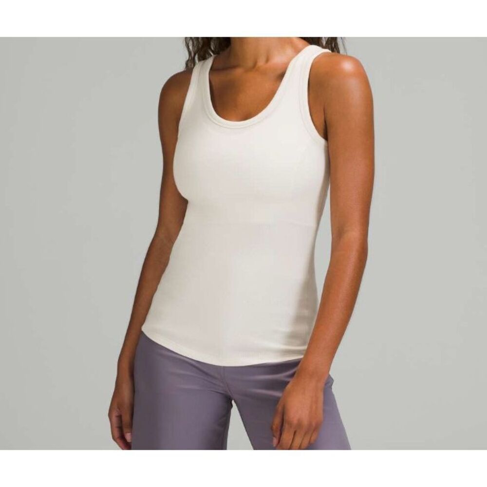 Lululemon Hold Tight Scoop Neck Tank Top, White Opal, 8, EUC